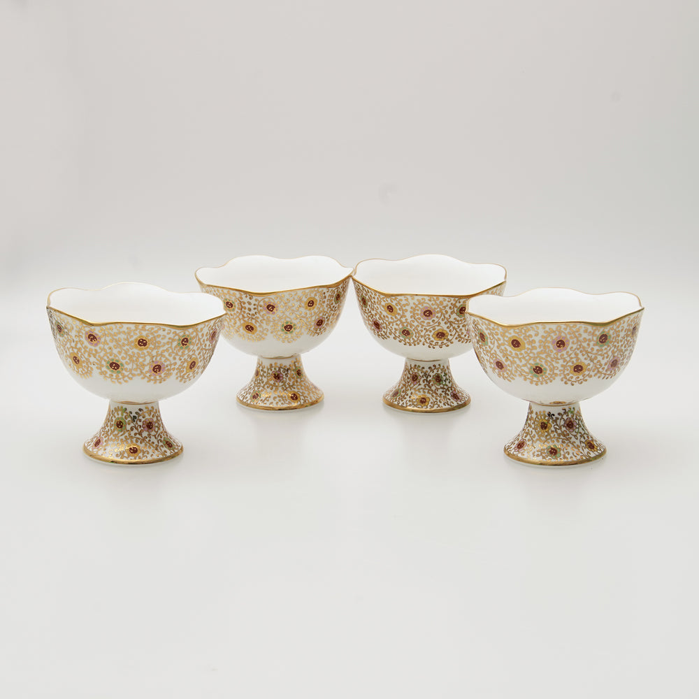 Stunning Classic Style Hand-painted Ice-Cream Cup (4 Set)