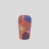 Hand painted Flower Pot(Tall) with Painted  Flower Design (White Floral)