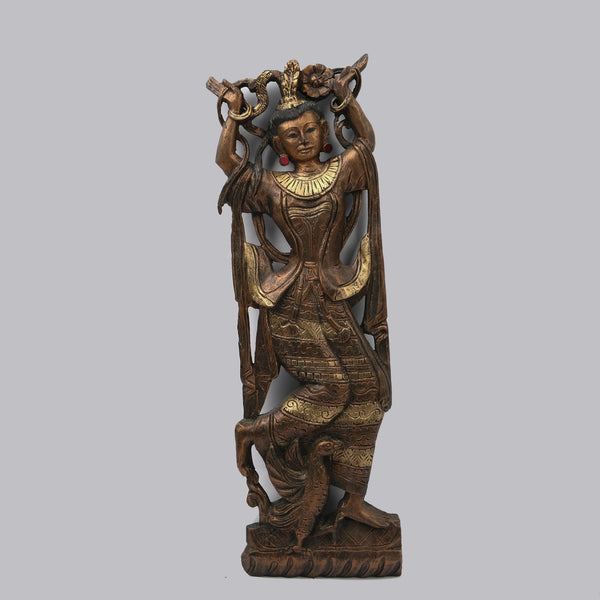 Antique Inspired Wooden Wall Hanging - 