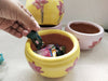 Hand painted Candy Holder Pot with Decoupage Floral Design