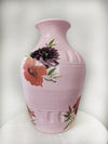 Hand painted Pot with Decoupage Floral Design